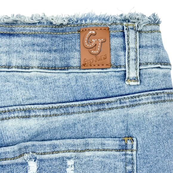 GoGo Jeans Eco Friendly Distressed Flare Jeans - 15/32 - Picture 7 of 10